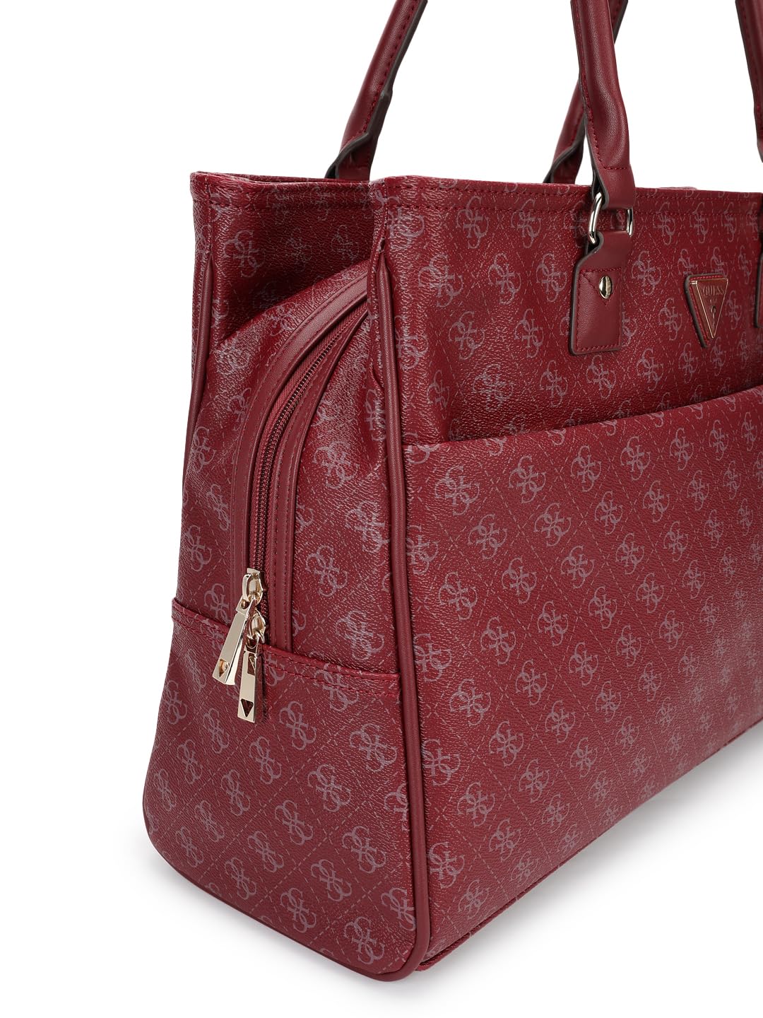 GUESS Claret Monogram Jesco Shopper Tote