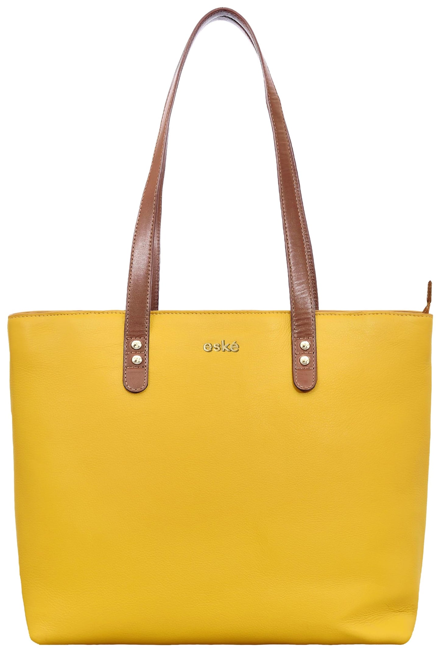 eske Vesta, the Leather Tote Bag for Women | Large Shoulder Handbag with 3 Compartments | Zip & Slip Pockets | Long Handle Drop | Work & Travel Friendly | Elegant Everyday Carryall