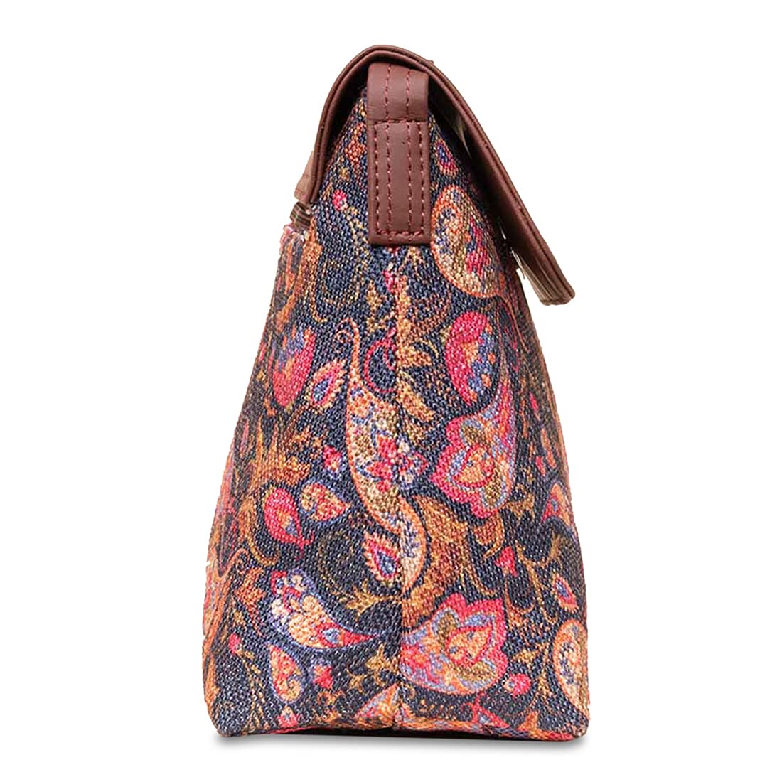 ZOUK Flap Sling Bag | Crossbody Bags for Women | Women's Handbags | Stylish | Vegan Leather Evening Bag | Travel & Office Use | Purse and Wallet | Paisley Print