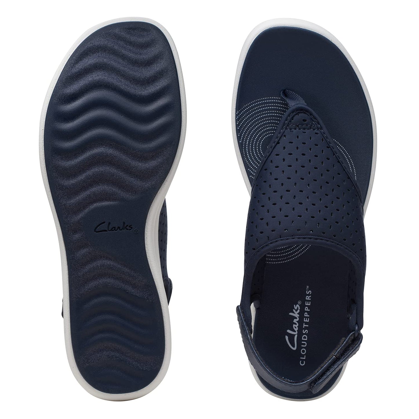 Clarks womens 26171820 Navy Sandal - 6 UK (26171820)