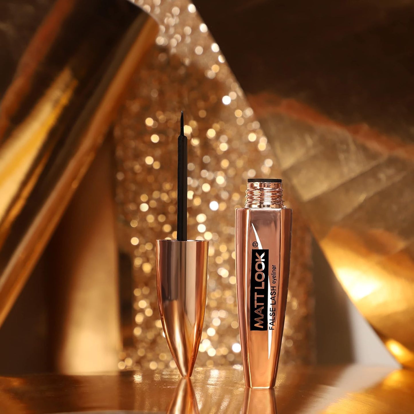 MATT LOOK Eye Makeup Curl & Volume Waterproof False Lash Mascara, Black (12ml)
