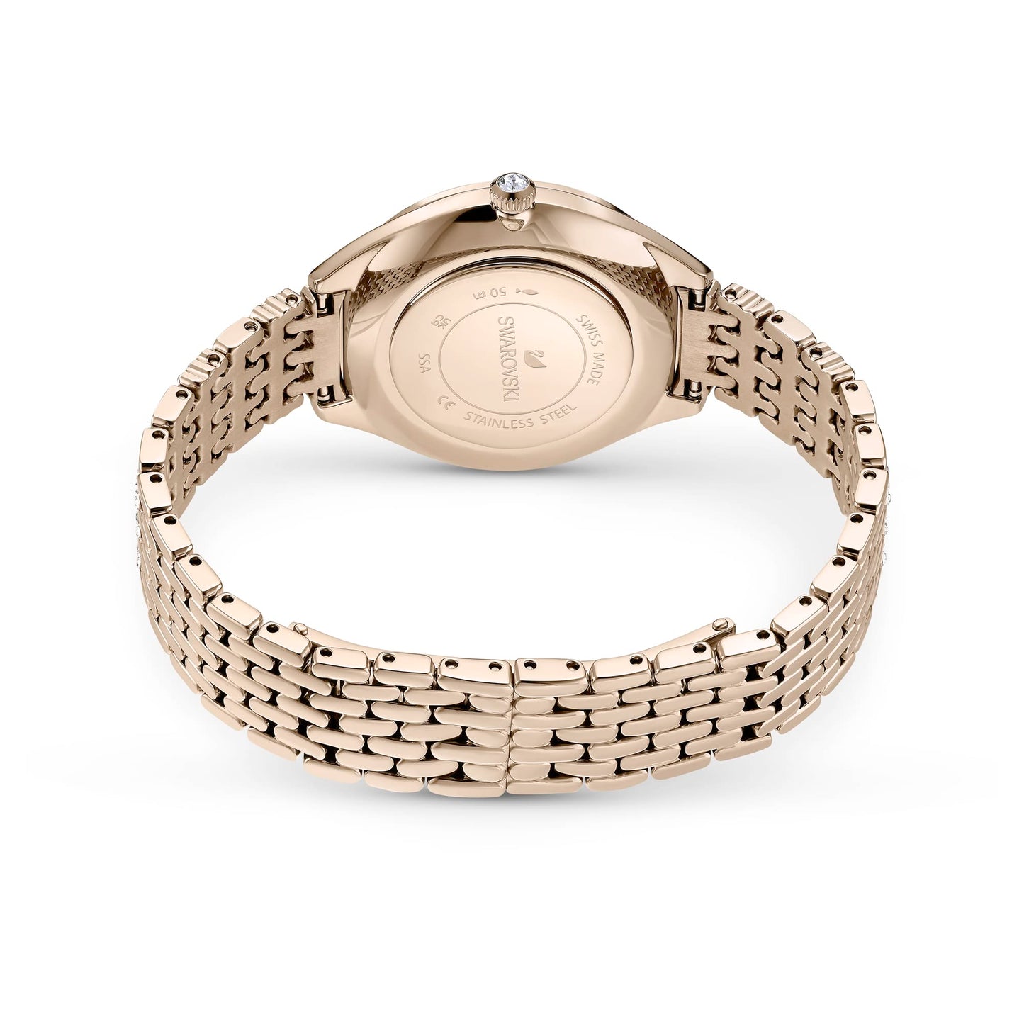 Swarovski Attract Watch, Swiss Made, Pavé, Crystal Bracelet, Gold Tone, Champagne Gold-Tone Finish