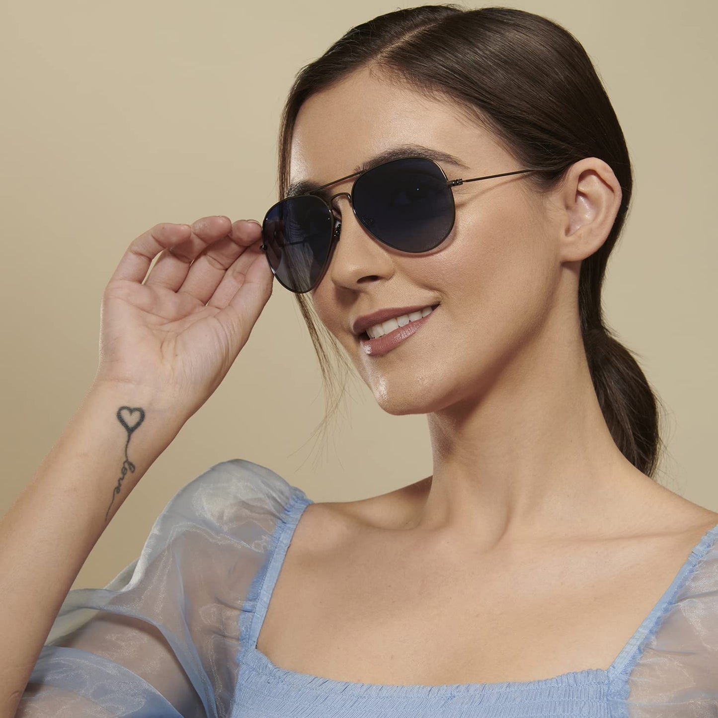 Vincent Chase By Lenskart | Full Rim Aviator Branded Latest and Stylish Sunglasses | Polarized and 100% UV Protected | Men & Women | Medium | VC 5158/P