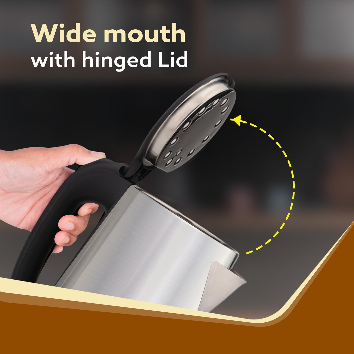 AGARO Sonnet Electric Kettle, 1.5L, 1500W, Stainless Steel Body, Quick Boil, Water Boiler, Hot Water Kettle , For Making Black Tea & Black Coffee, Instant Noodles, Auto Shut Off, Cool Touch Handle