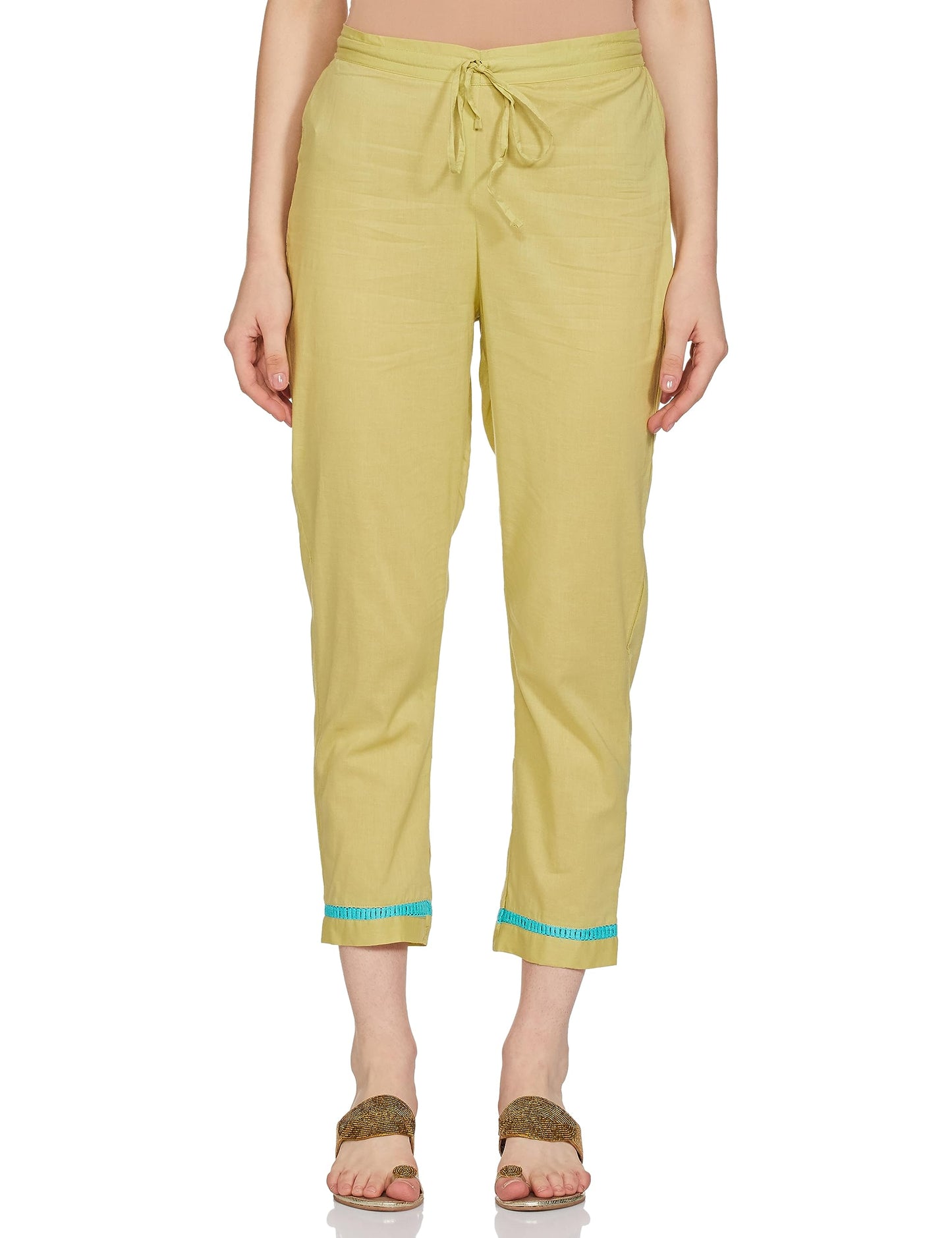 BIBA WOMEN YARNDYED NARROW SALWAR KURTA DUPATTA(SKD7456E_SAGE GREEN_36)