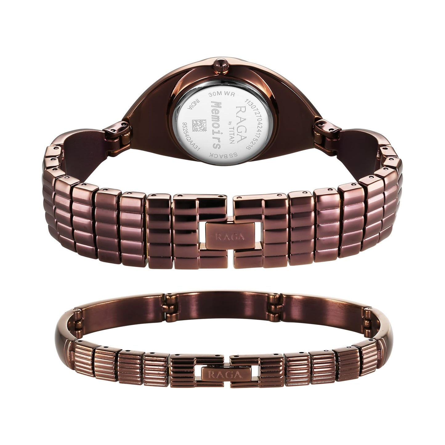 Titan Raga Memoirs Women's Watch – Mother of Pearl Dial | Quartz Analog | Rose Gold Metal Strap | Elegant Ladies Watch | Designer Timepiece for Party, Festive & Office Wear - 95253WM01F