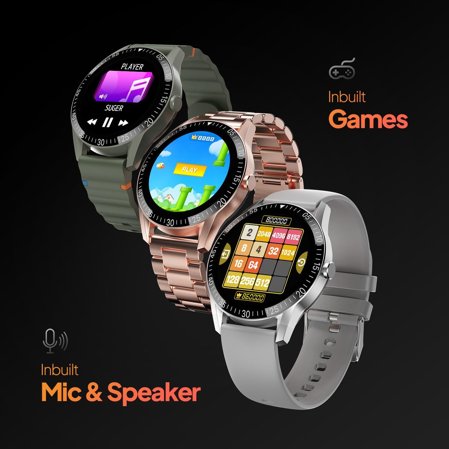 Fire-Boltt Talk Bluetooth Calling Smartwatch, 1.39" TFT Display with Dual Button, Hands On Voice Assistance, 120 Sports Modes, in Built Mic & Speaker (Talk, Green Wave)