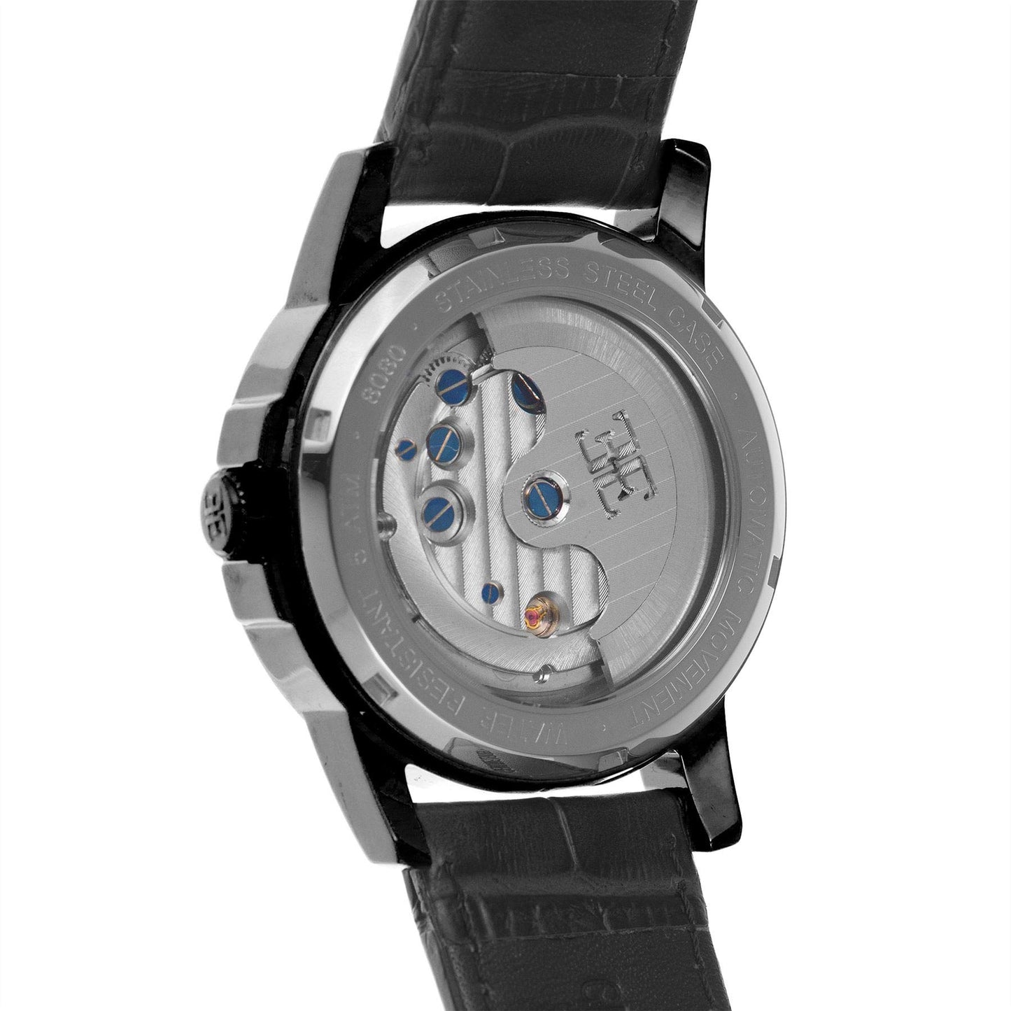 EARNSHAW Flinders Mechanical Black Round Dial Men's Watch - ES-8080-04