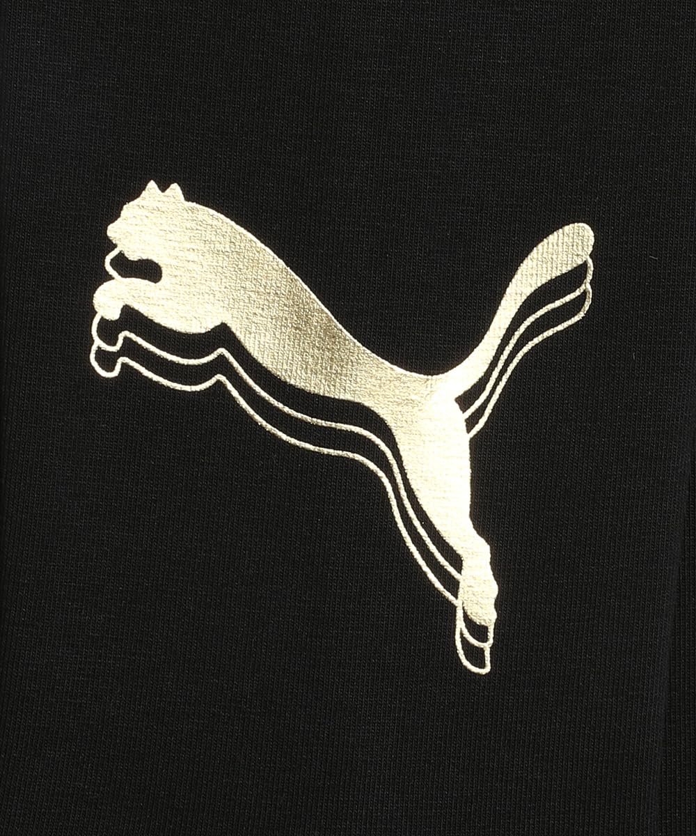 Puma, Girls, ESS Metallic Leggings, Black-Metallic Gold, 9-10Y (68910251)
