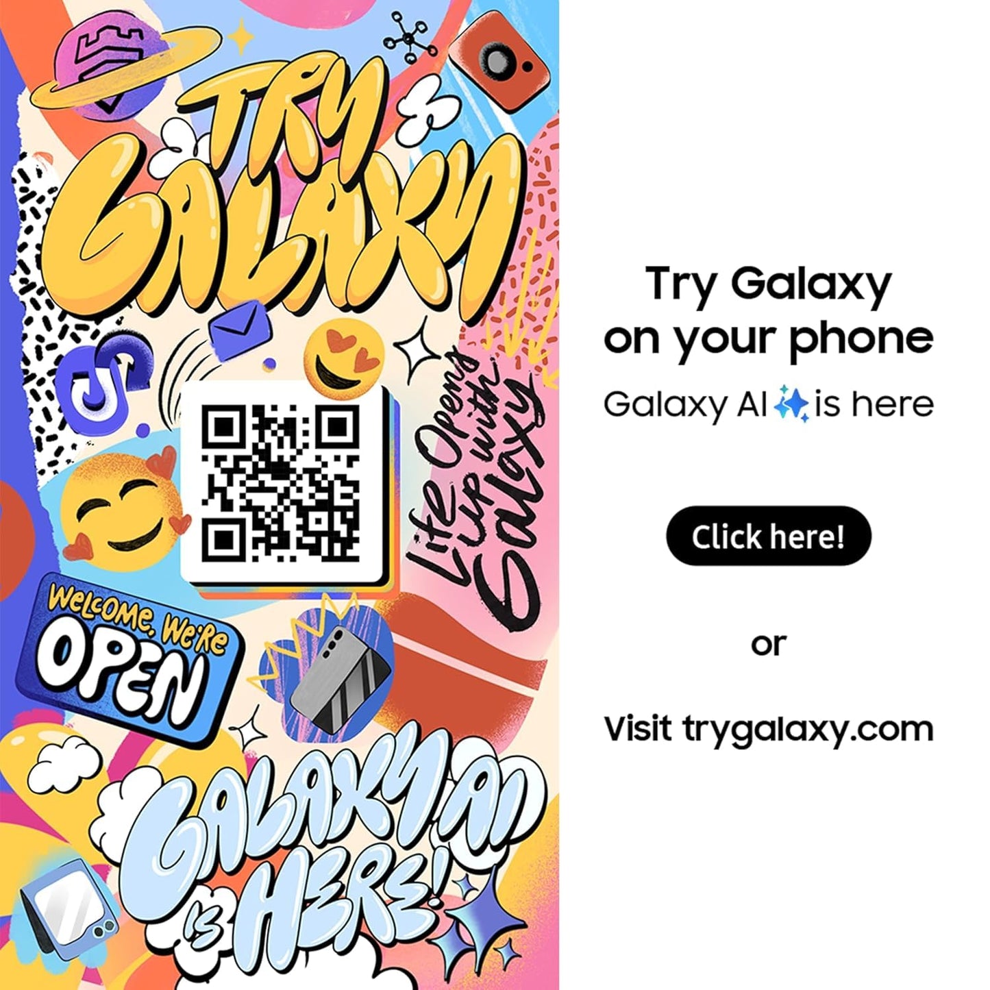 Samsung Galaxy Z Flip6 5G AI Smartphone (Blue, 12GB RAM, 512GB Storage) with Other Offers