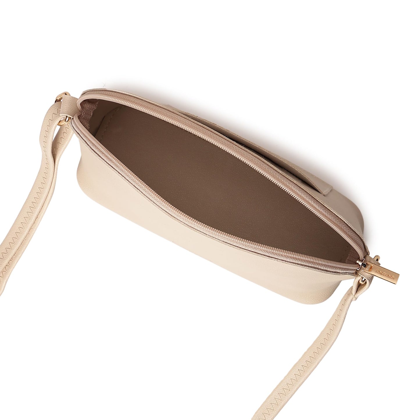 Fastrack Pumice White Casual Sling Bag for Women, Girls and Ladies with adjustable Sling Strap