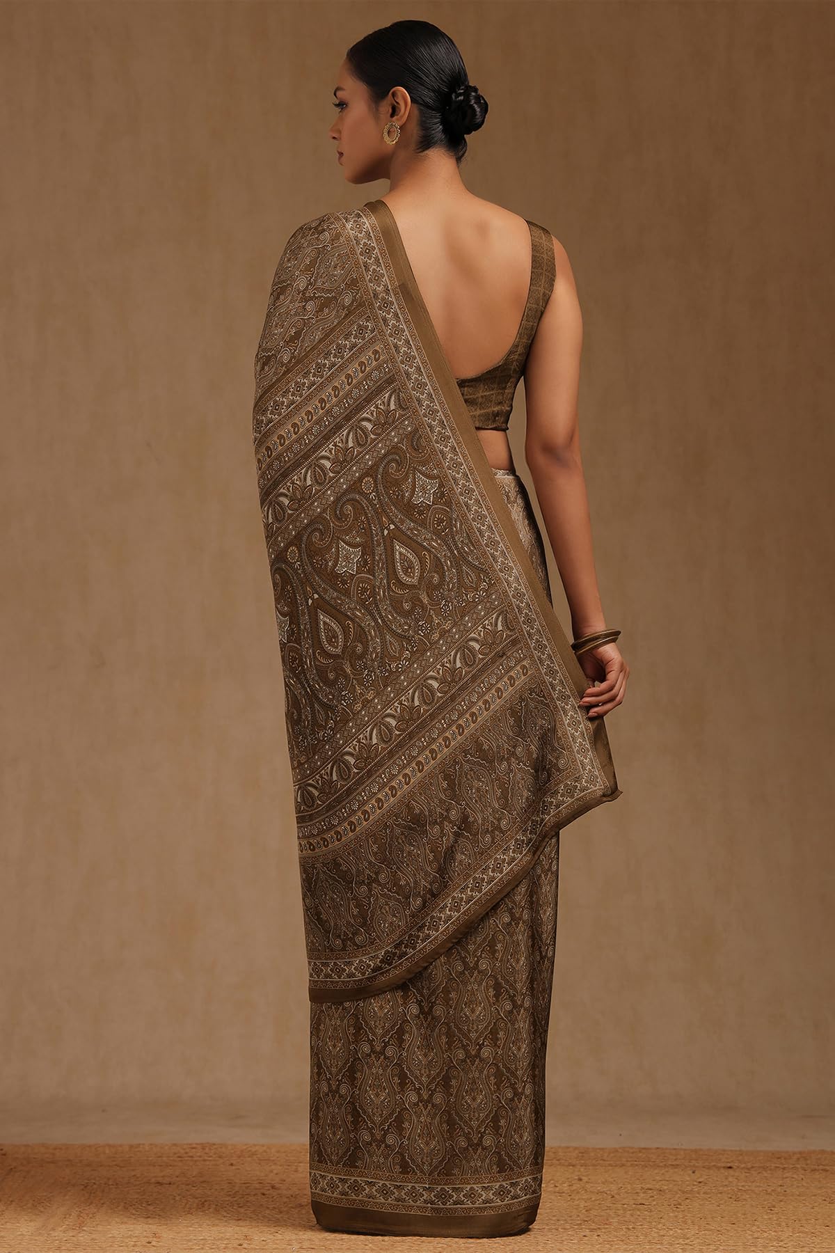 Soch Womens Crepe Ethnic Motifs Saree