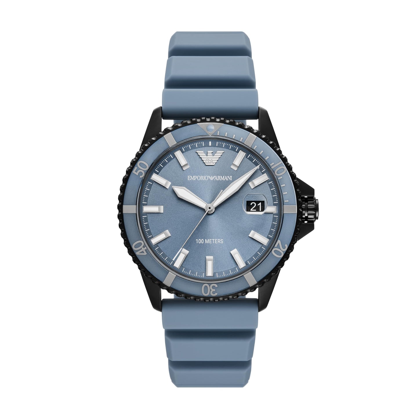 Emporio Armani N/A Blue Quartz Silicone Watch AR11685