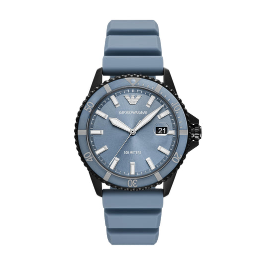 Emporio Armani N/A Blue Quartz Silicone Watch AR11685
