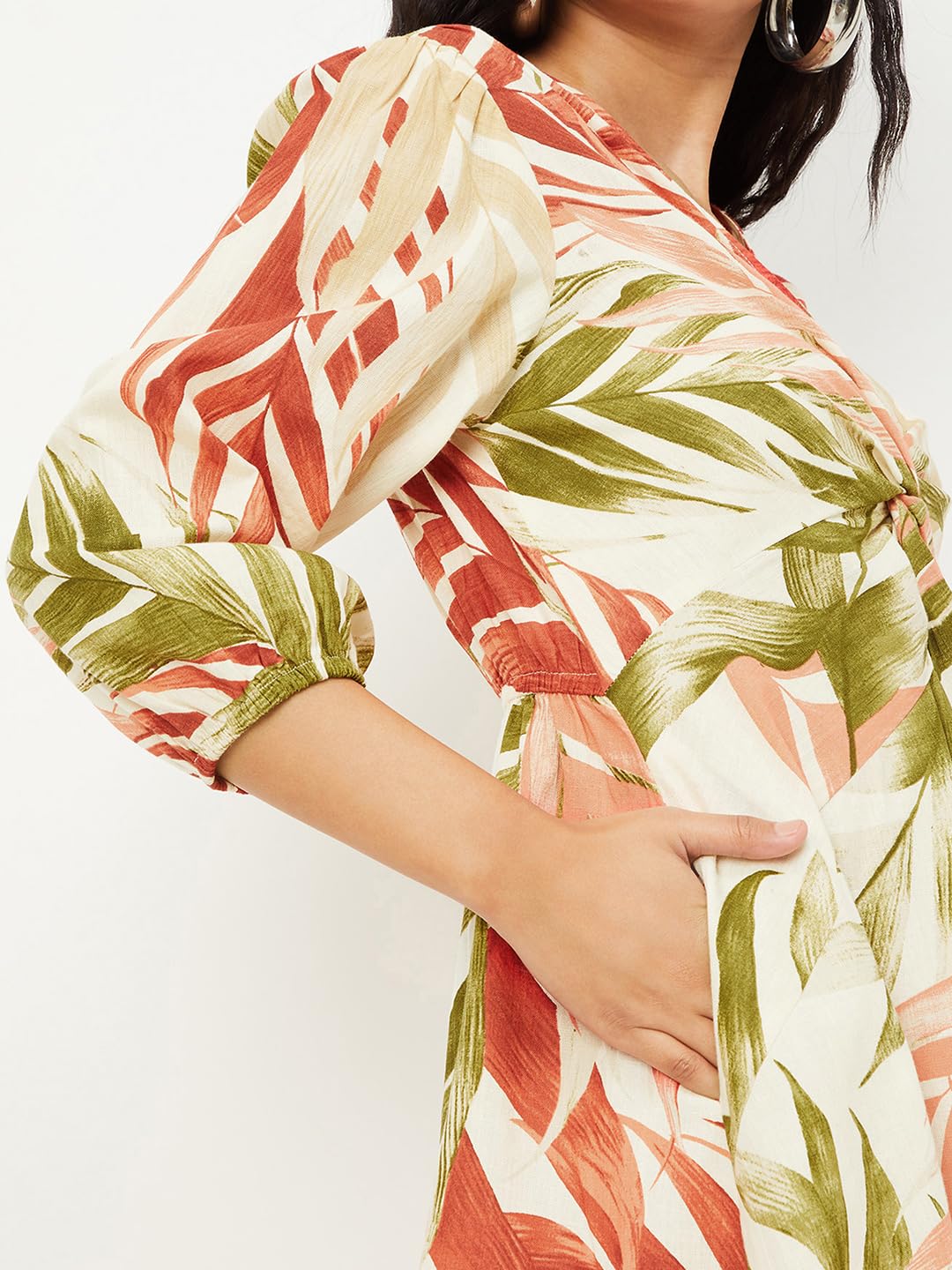 Max Women's Cotton A-Line Below The Knee Dress