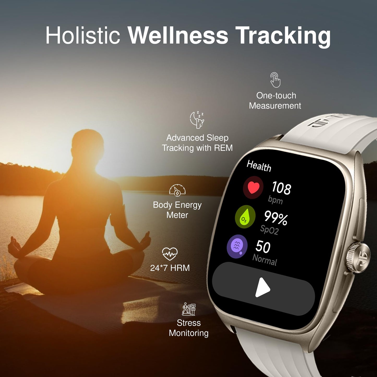 Titan Evolution Smart Watch, 1.85” AMOLED Display, 390 * 450 Pixel Resolution, SingleSync BT Calling, AI Voice Assistant, 100+ Sports Modes & Smartwatch Faces, Upto 7 Day Battery, IP68 (Black)