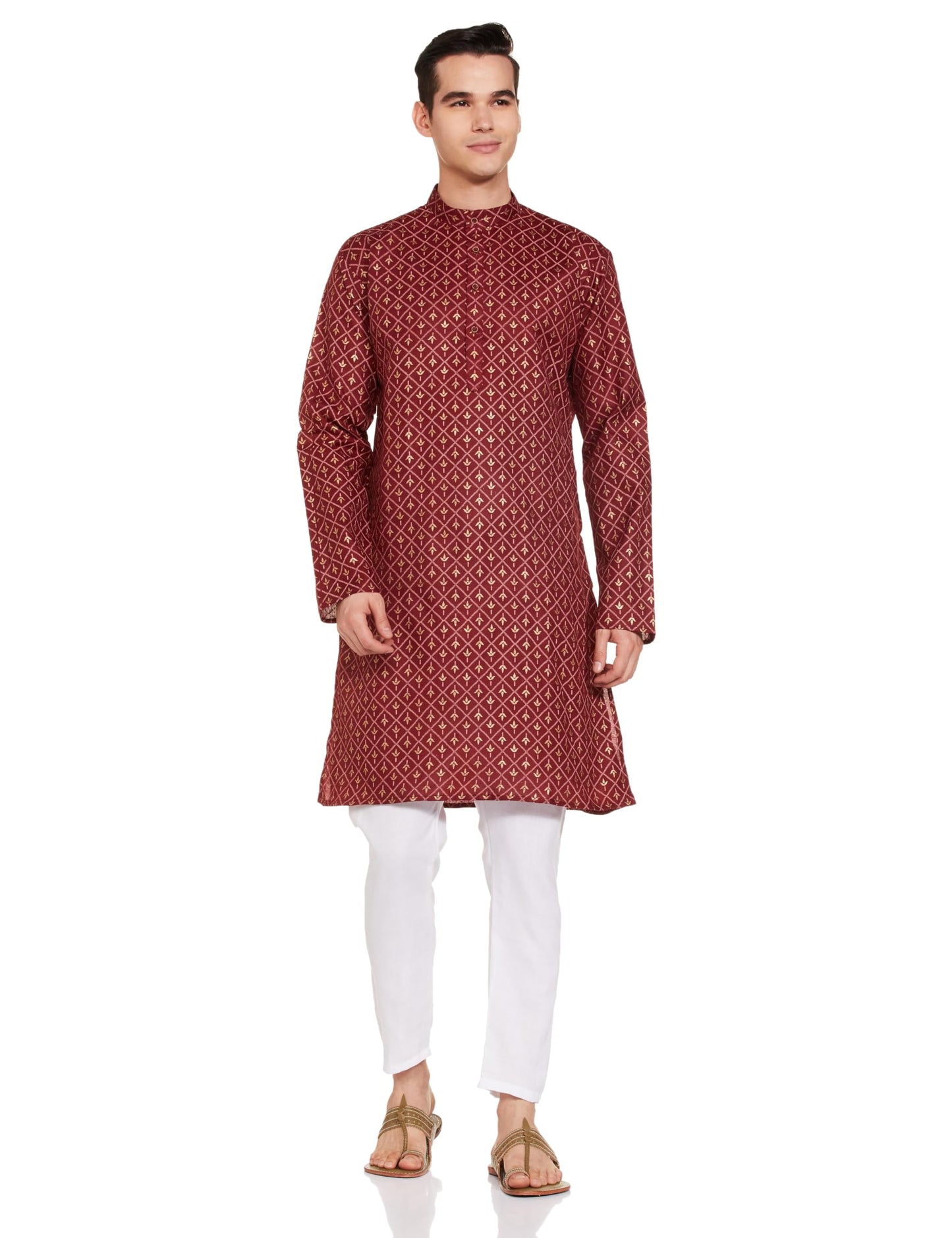 Luxrio Kurta Set with Pyjamas for Men Long Regular Fit(KTSETLN-27-40)