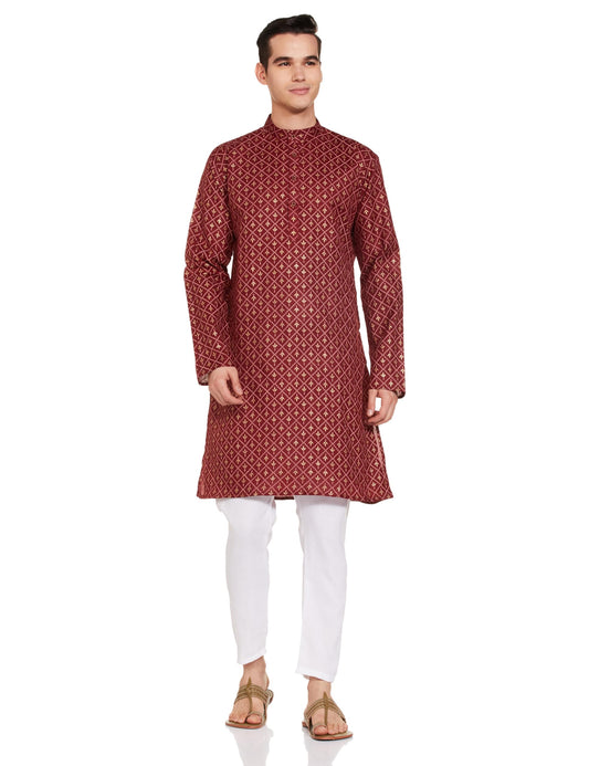Luxrio Kurta Set with Pyjamas for Men Long Regular Fit(KTSETLN-27-42)