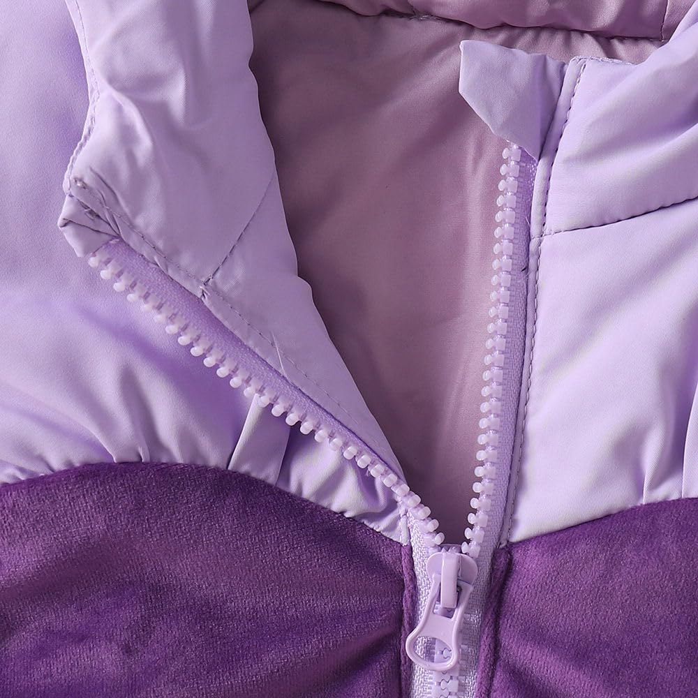Hopscotch Baby Girls Polyester Blend Waist Length Jackets in Lavender Color For Ages (12-18 Months)