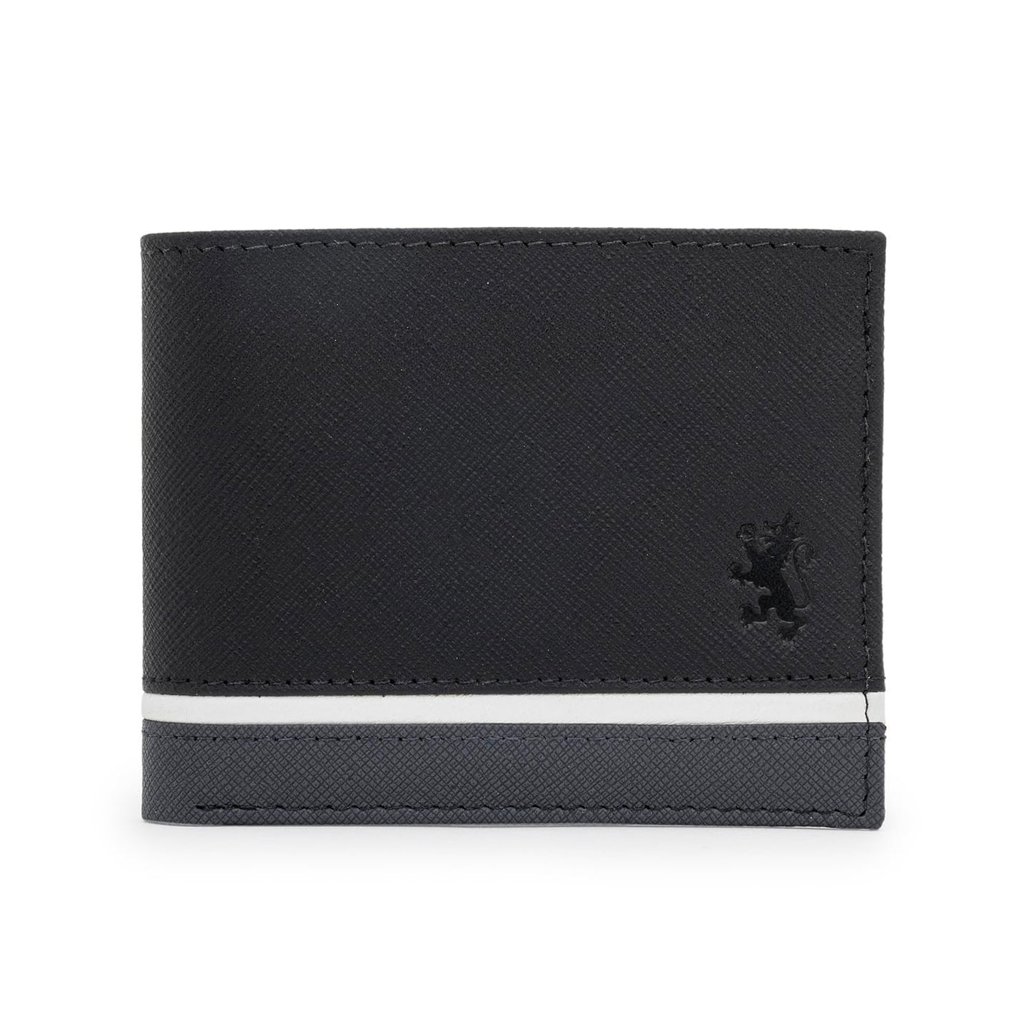 Red Tape Black Men's Leather Wallet | RFID Blocking Bifold Purse for Men with Card Holder & Cash Compartments | Slim & Stylish Wallet for Daily Use, Travel & Gifting