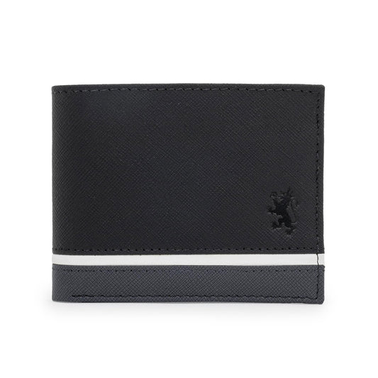 Red Tape Black Men's Leather Wallet | RFID Blocking Bifold Purse for Men with Card Holder & Cash Compartments | Slim & Stylish Wallet for Daily Use, Travel & Gifting