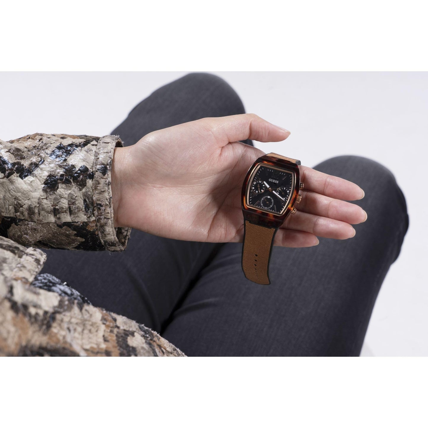 GUESS Analog White Dial Women's Watch-GW0306L3