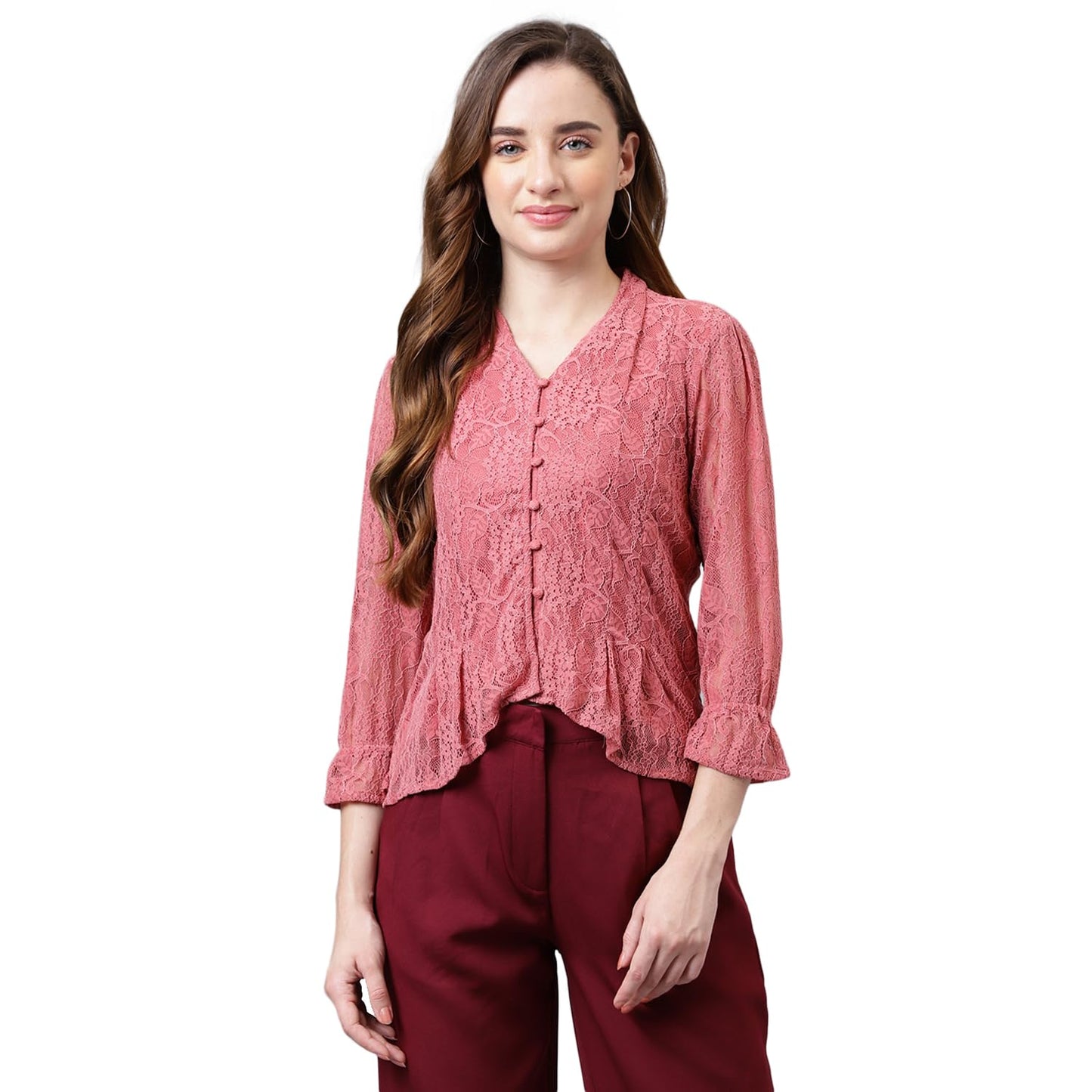 Latin Quarters Women's Rose Full Sleeve Knit Top_XL