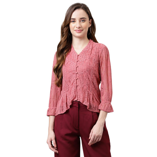 Latin Quarters Women's Rose Full Sleeve Knit Top_XL