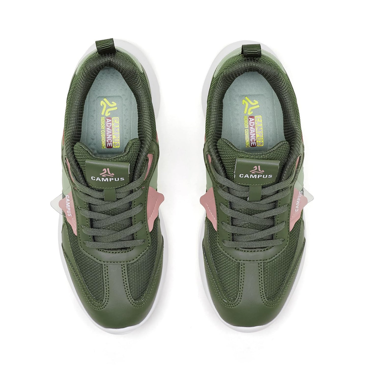 Campus Women's FILT Olive/Pista GRN Sneakers - 5UK/India 1 Pair