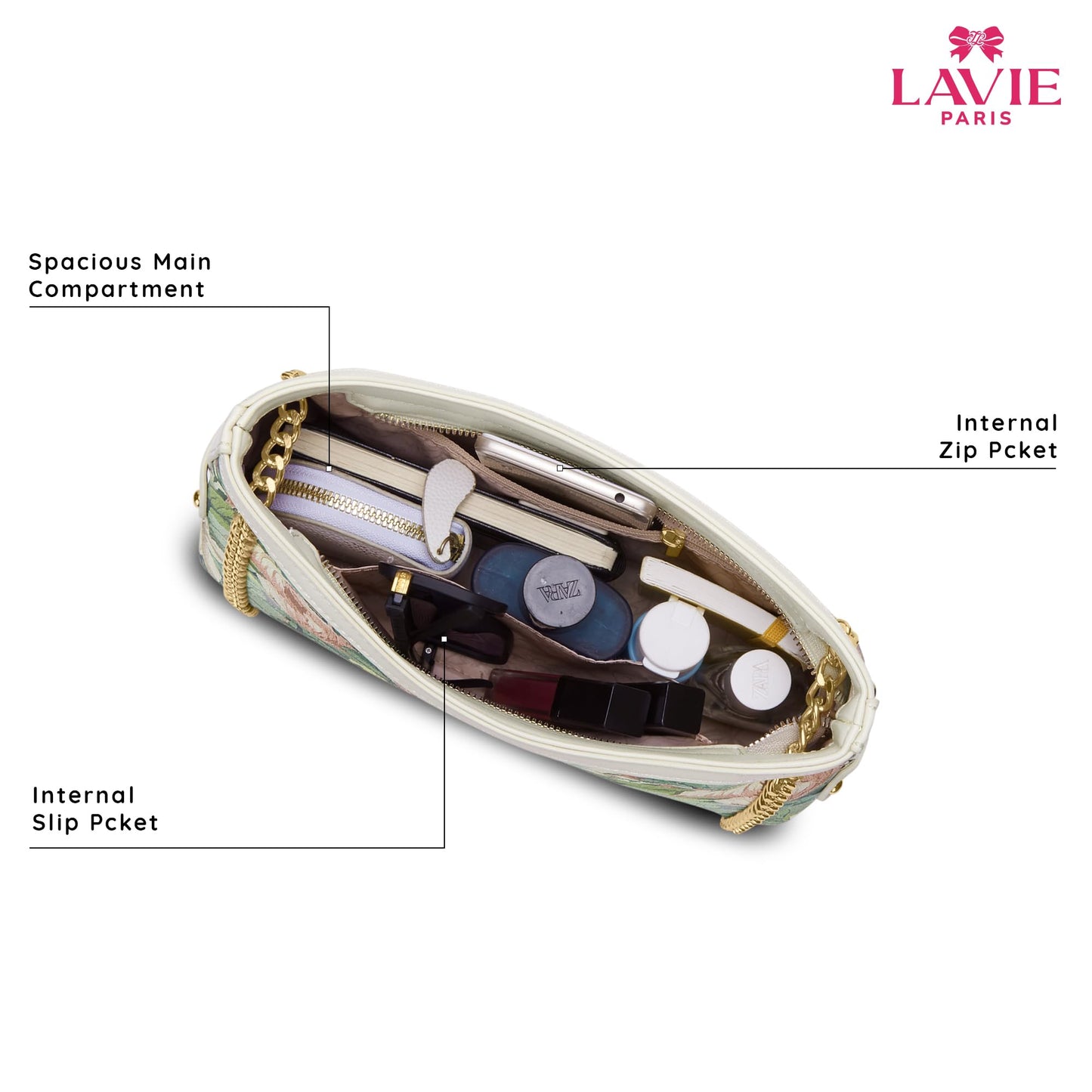 LAVIE PARIS Women's Fluer Medium Hobo Crossbody Sling Bag | Ladies Purse Handbag | Gift for Women