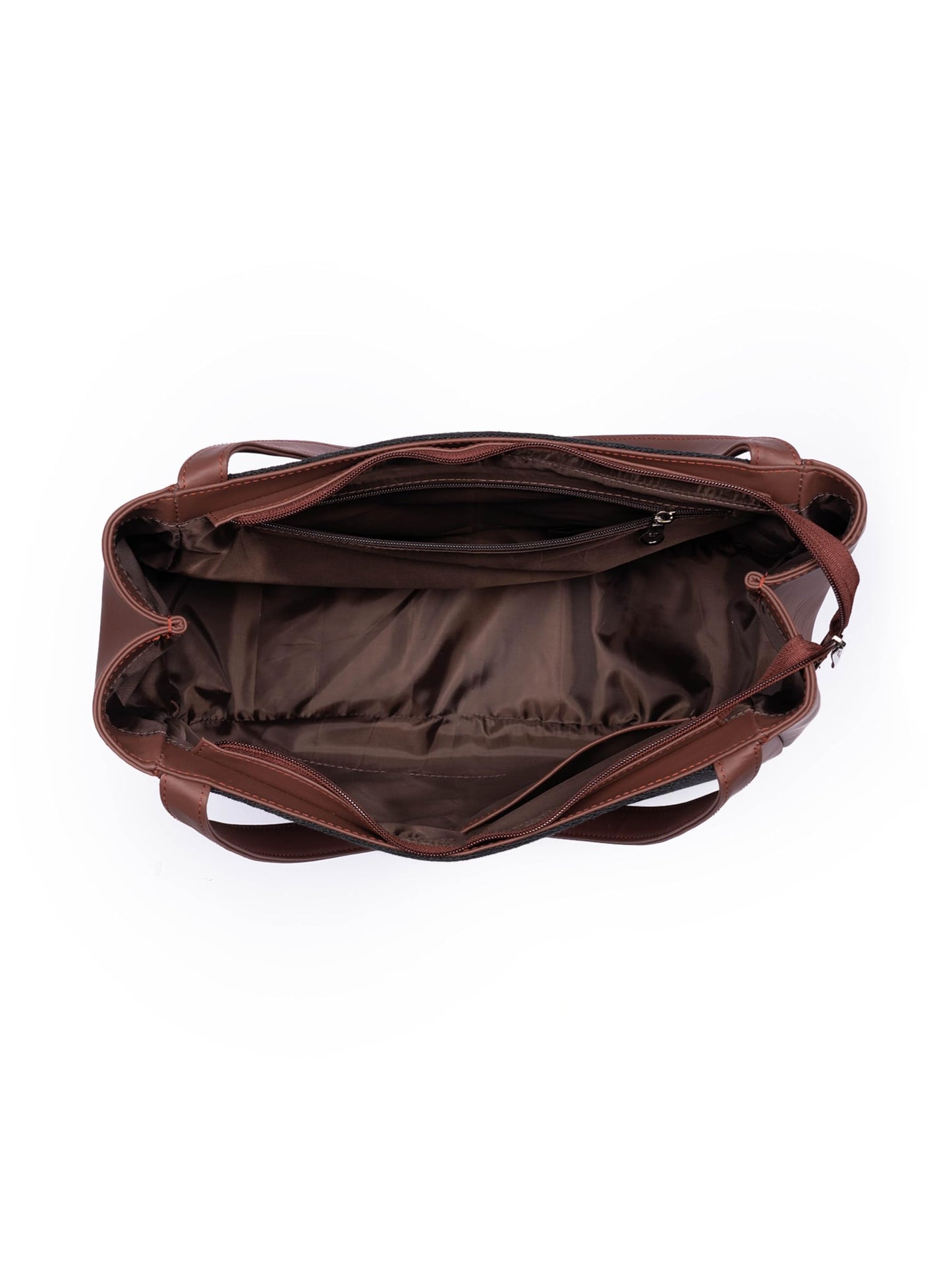 ZOUK Taj Nakashi Floral Printed Jute Handcrafted Vegan Leather Lemon Yellow Women's Shoulder Luna Handbags | Ladies Purse Handbag