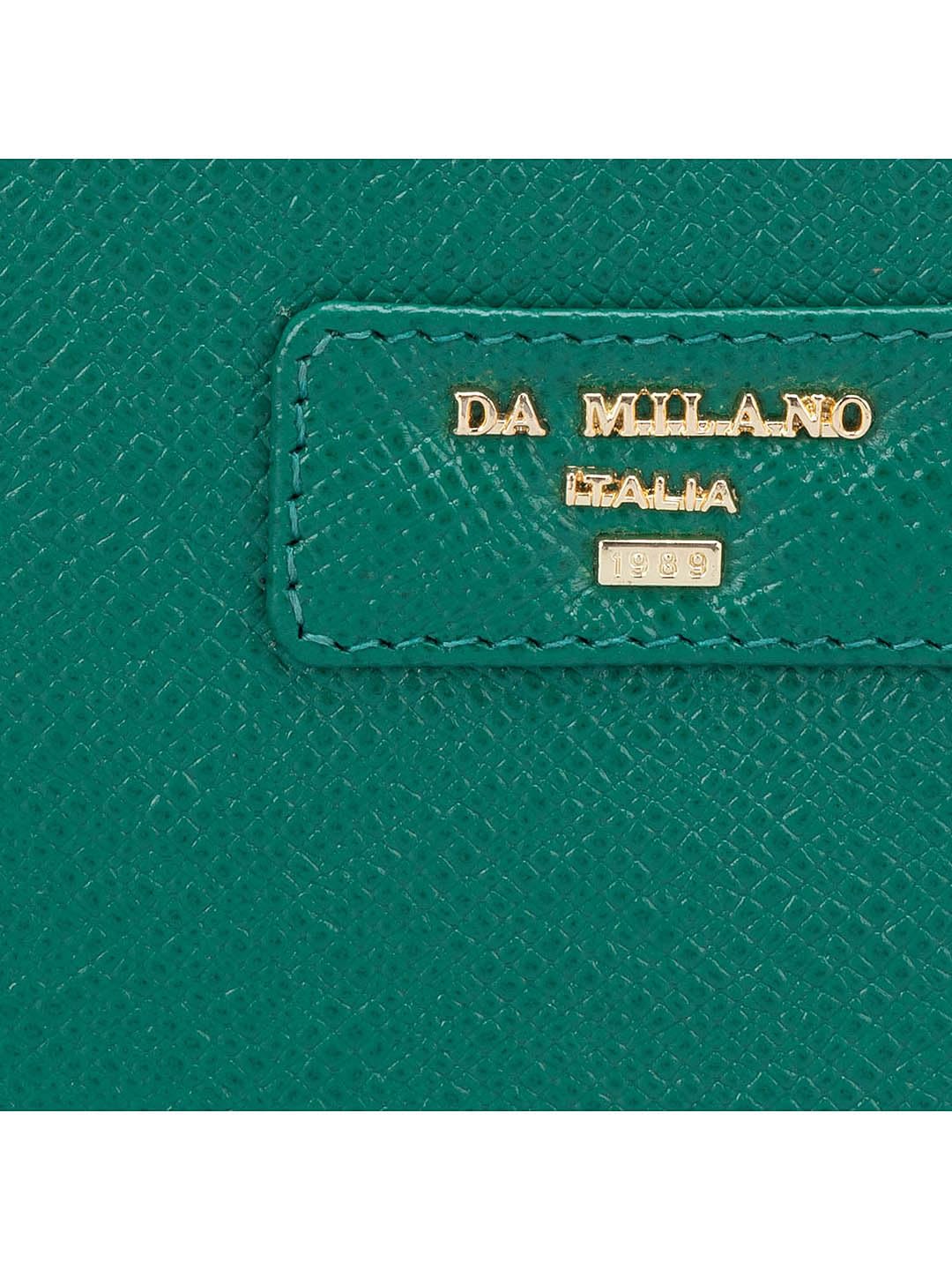 Da Milano Genuine Leather Green Multi Pouch (4420C)