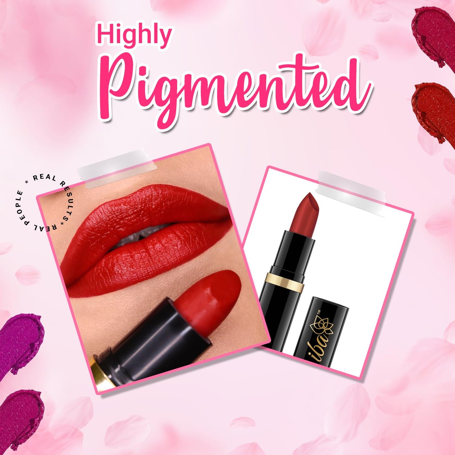 Iba Pure Lips Moisture Rich Lipstick for Women- A55 Peach Sparkle, 4g | High Glossy, Creamy Finish & Smooth Texture| Hydrated Lips | Enriched with Vitamin E, Coconut Oil & Shea Butter | Intense Colour & Highly Pigmented | Lip Makeup