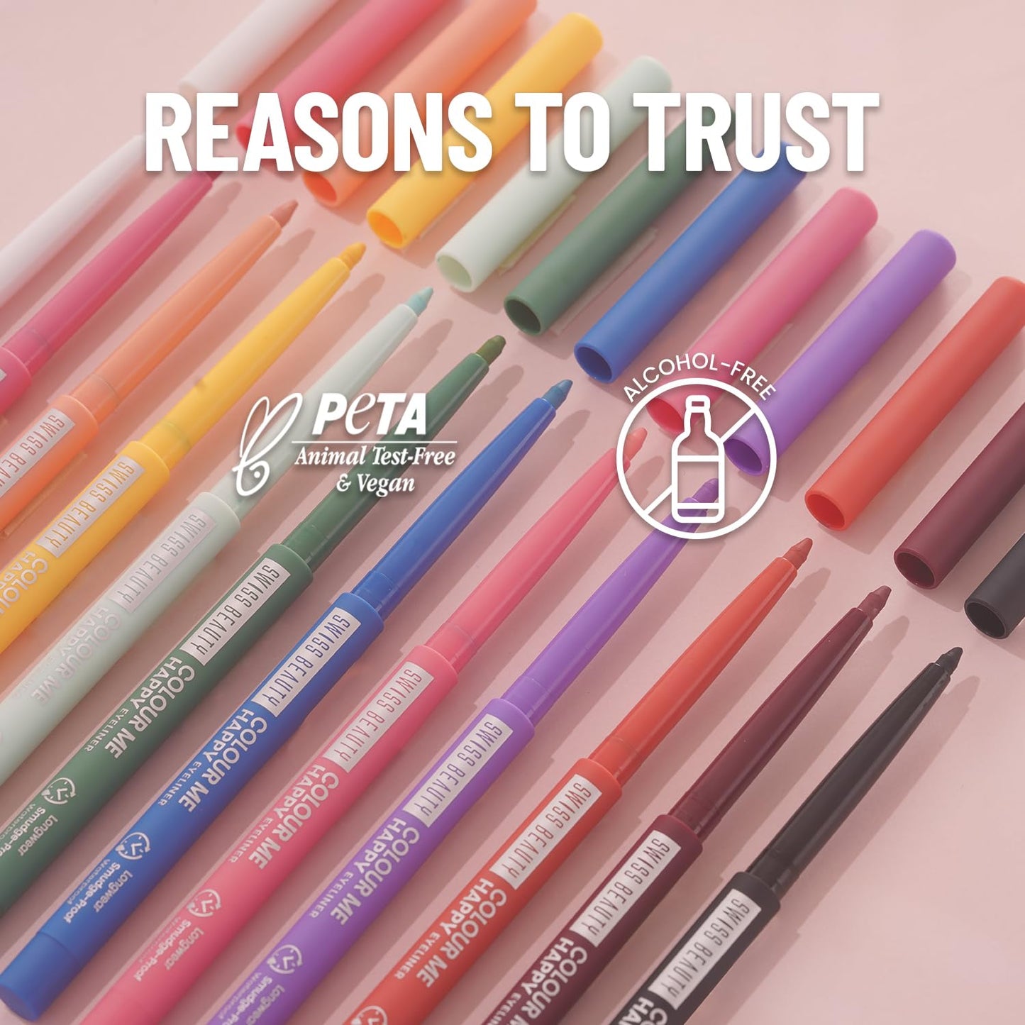 SWISS BEAUTY Colour Me Happy Matte Eyeliner Pencil | Waterproof & Smudge-Proof Pencil | Long-Lasting | Shade- Peach Daylity, 0.4Gm
