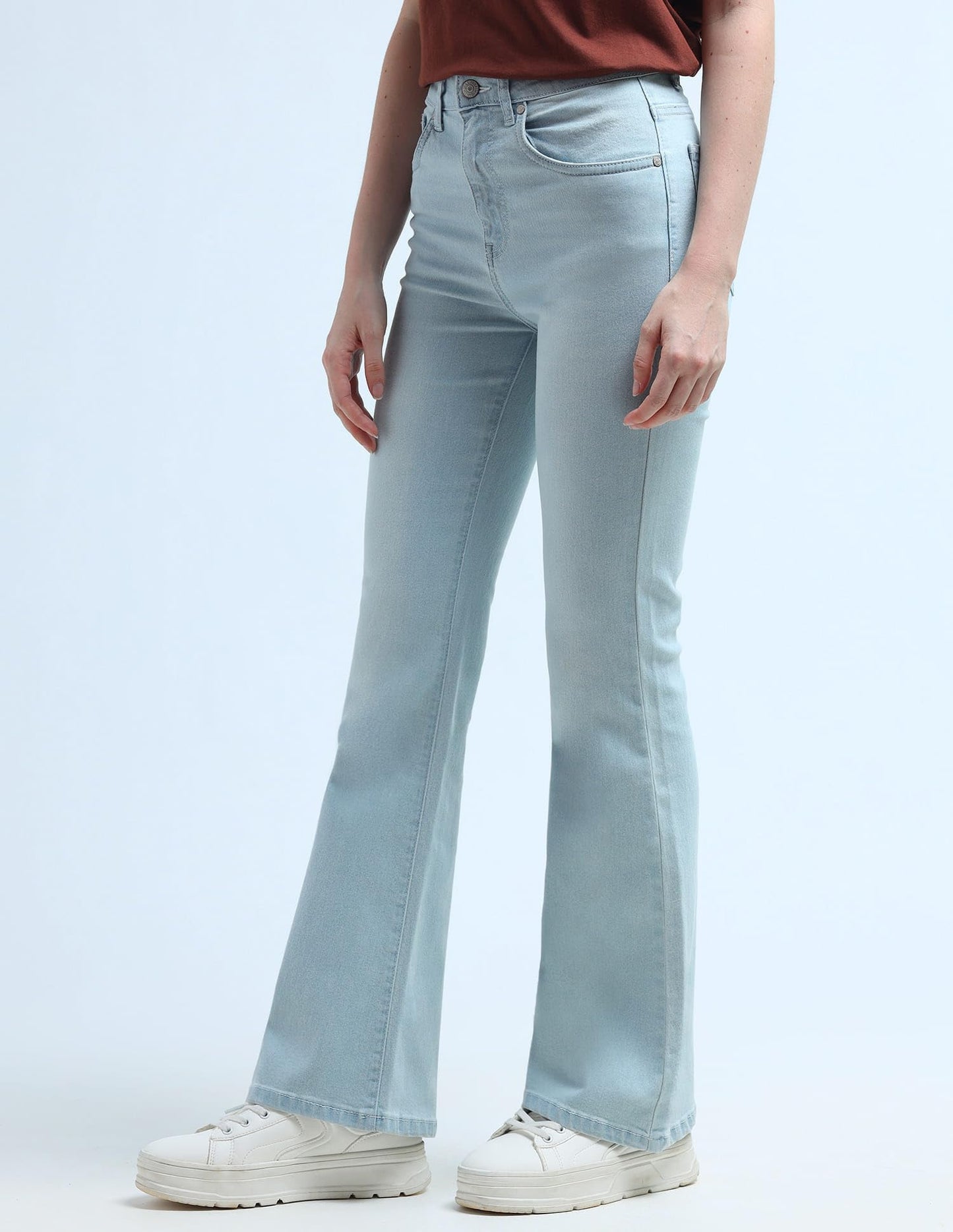 U.S. POLO ASSN. High Rise Flare Fit Jeans (UWAW24JEN184_Blue_28)