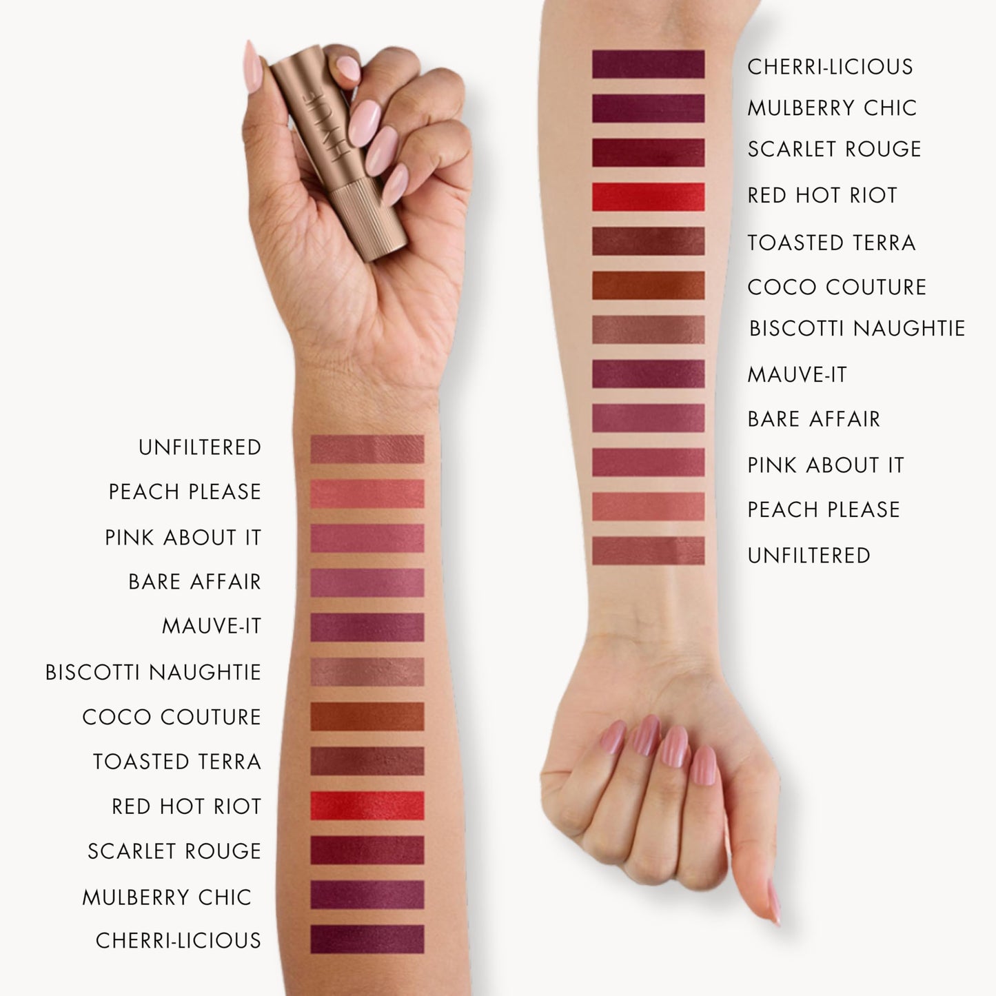 HYUE Velvet Kiss Matte Bullet Lipstick | Feather Light & Powder Matte Finish | Long-Wear Intense Color | With Jojoba, Almond & Gooseberry Extracts | Smudge-Proof, Travel-Friendly, Precision Tip | 12 Bold Shades