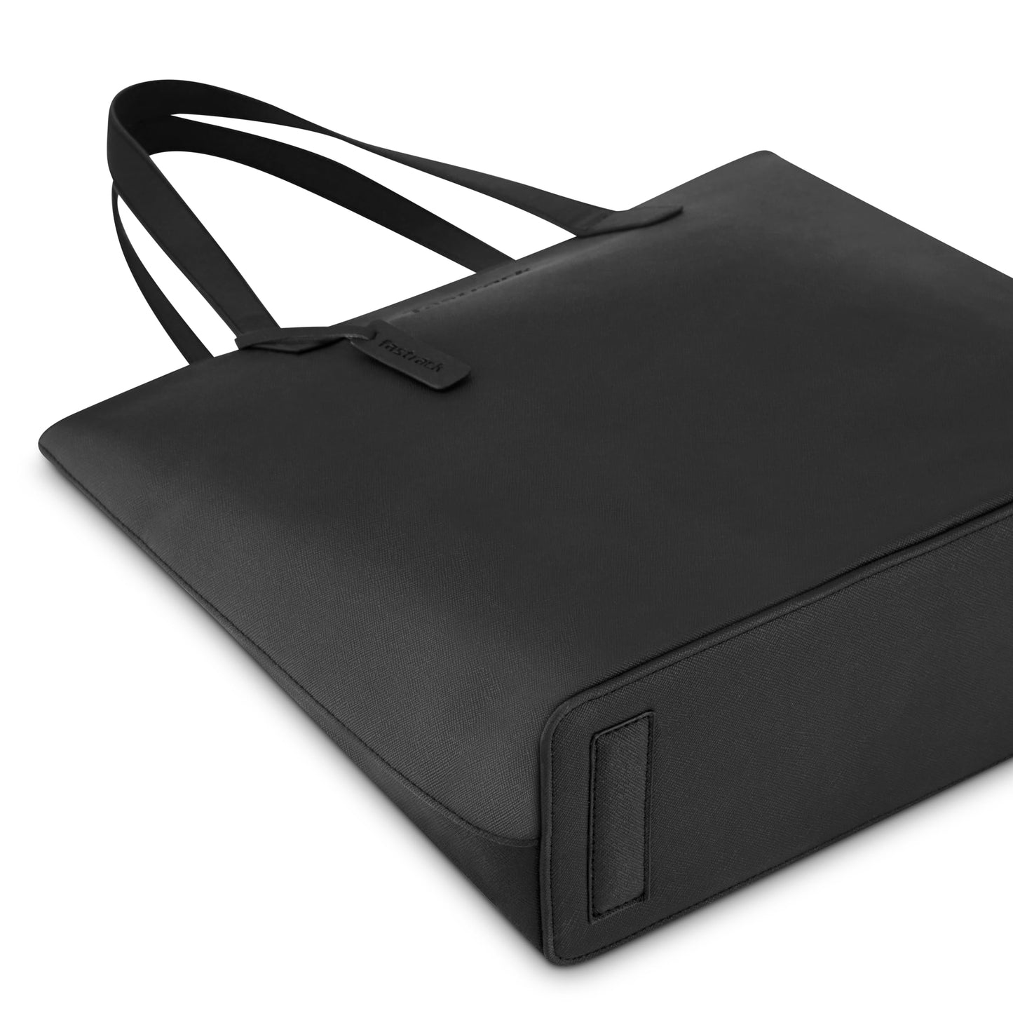 Fastrack Black Textured Work Tote Bag for Women