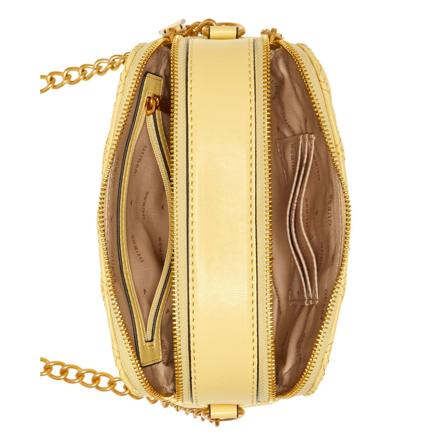 Guess Women's Yellow Solid Crossbody Bag| Ladies Purse Handbags | Gift For Ladies