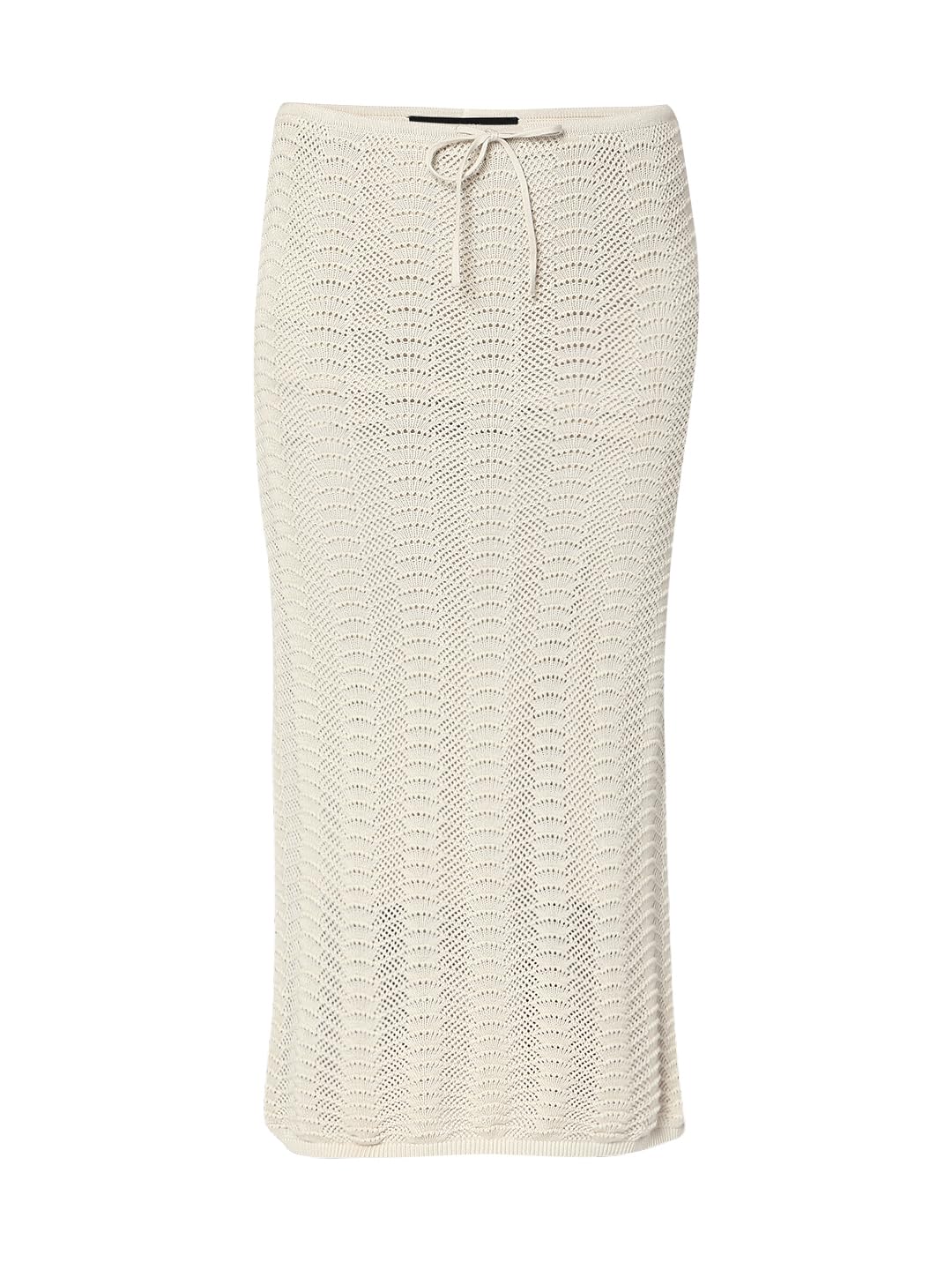 VERO MODA Women's Straight Fit High-Rise Beige Skirt