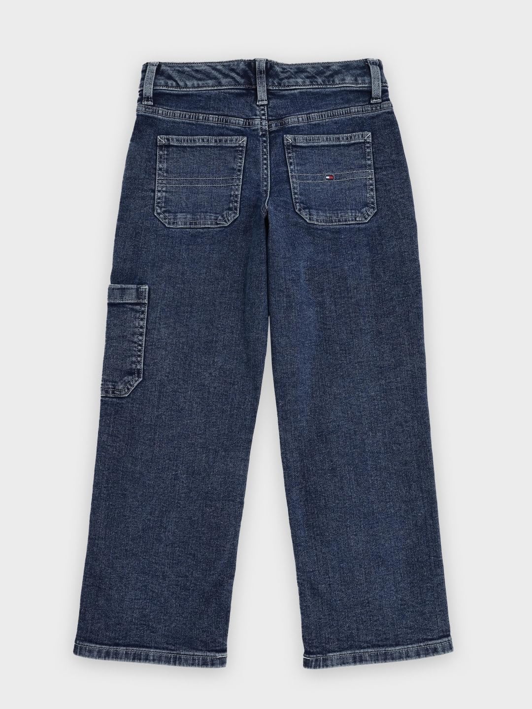 Tommy Hilfiger Girls Wide Fit High Rise Jeans Blue