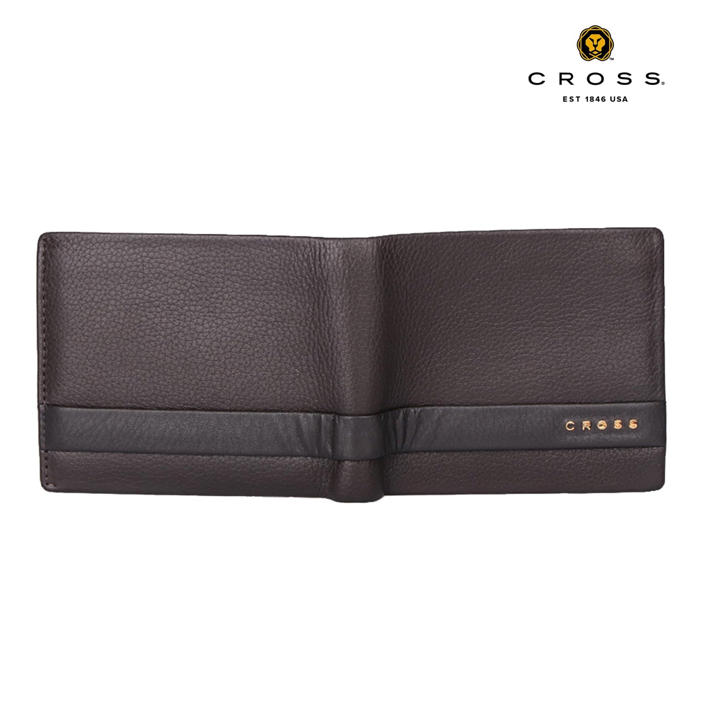 Cross Branded Wallet for Men Leather Original | Premium Slim Wallet for Men Stylish Money Bifold Genuine Leather Gents Purse with 6 Card Compartment Holder Slots - Navy