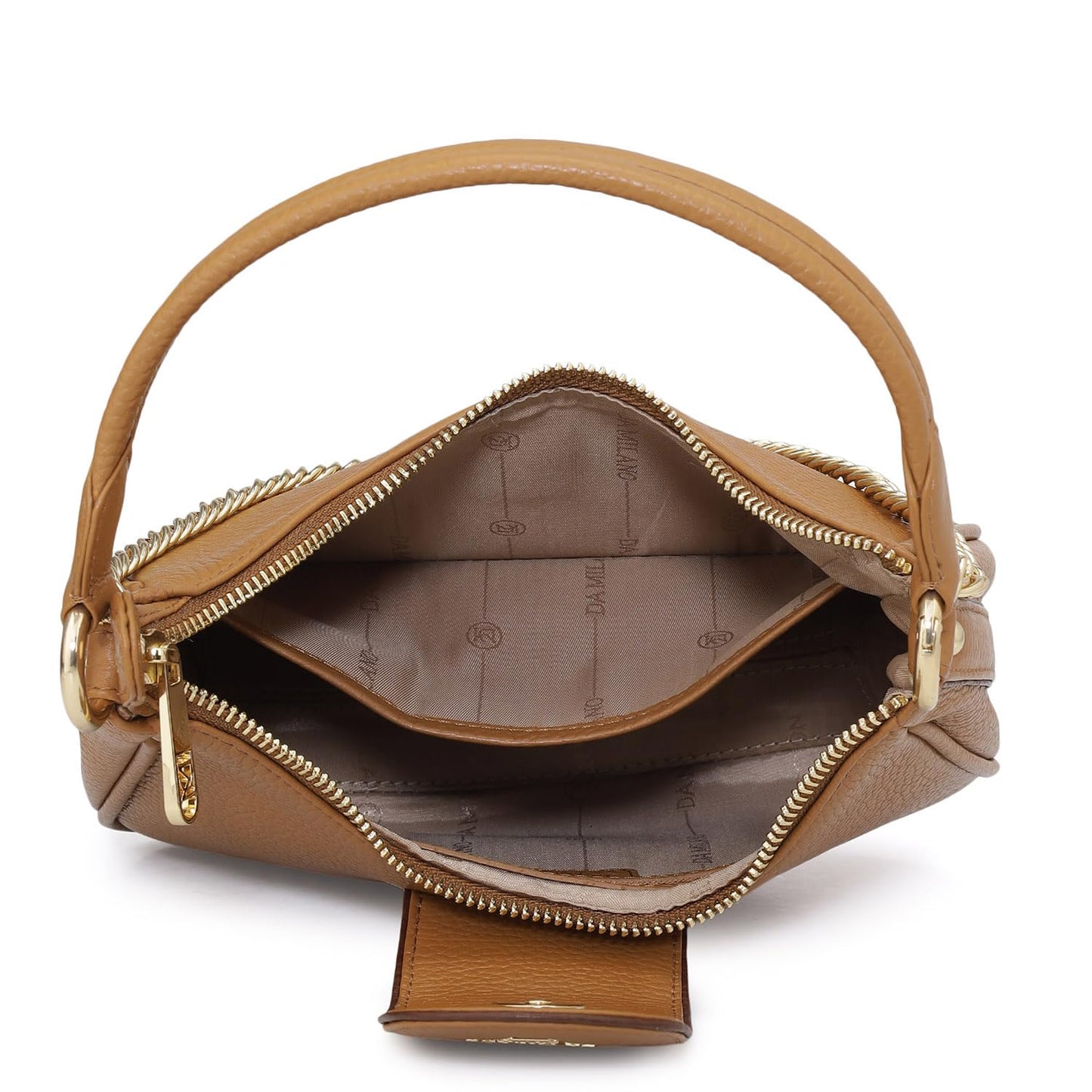 Da Milano Leather Sling Bag for Women - Brown (01682OL)