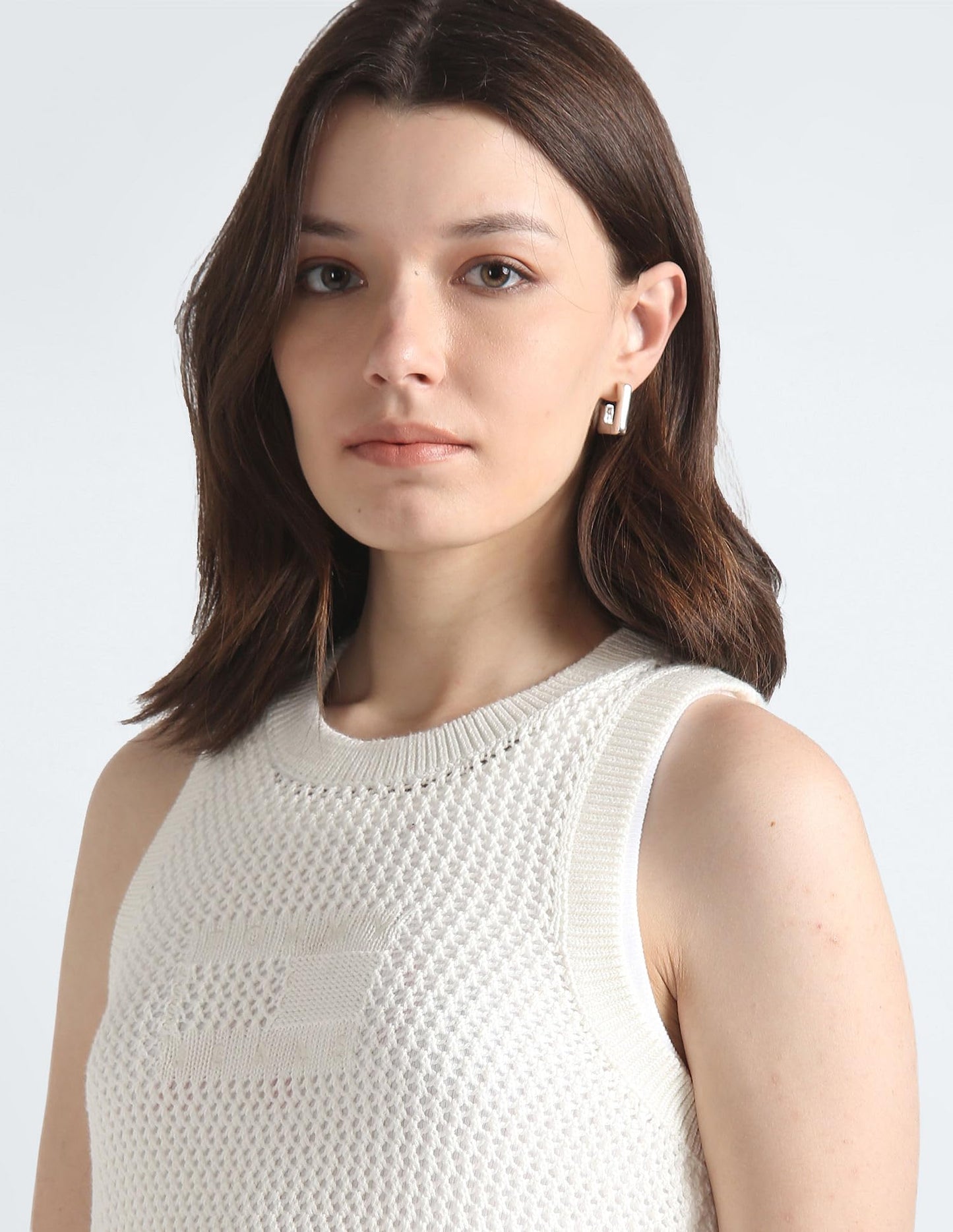Tommy Helfiger Women White Color Dress (S)