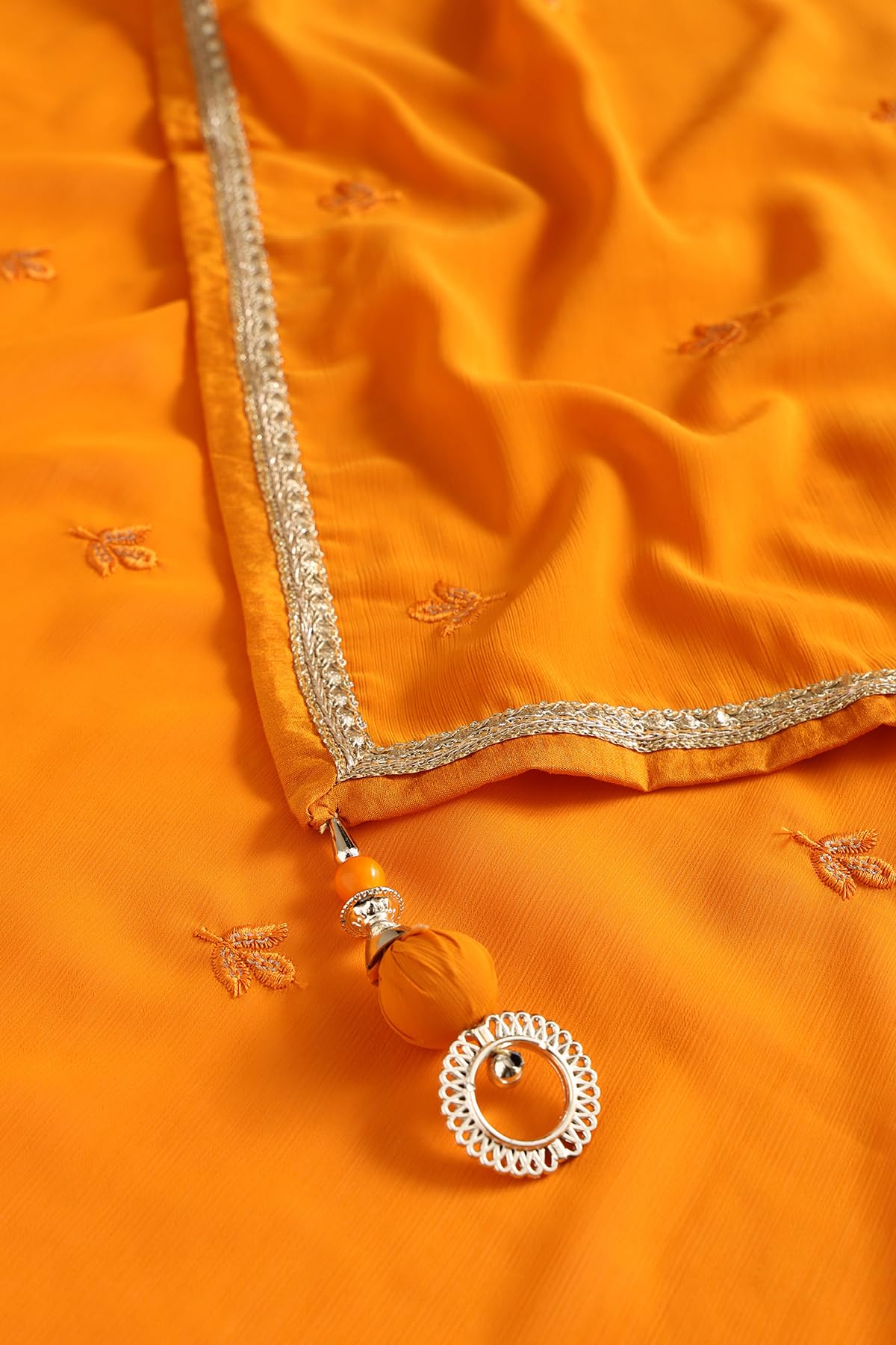 Soch Women's Georgette Lehenga Choli Set (OWS5CD21770_Orange_XL)