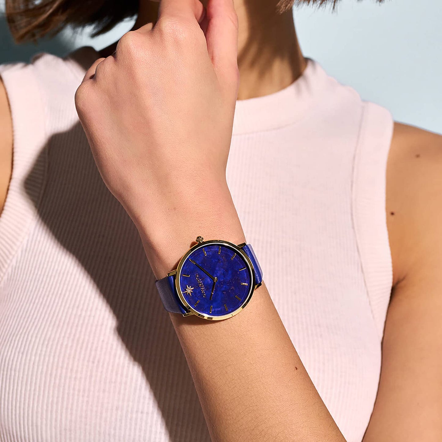 Olivia burton Ultra Slim Analog Blue Dial Women's Watch-24000068