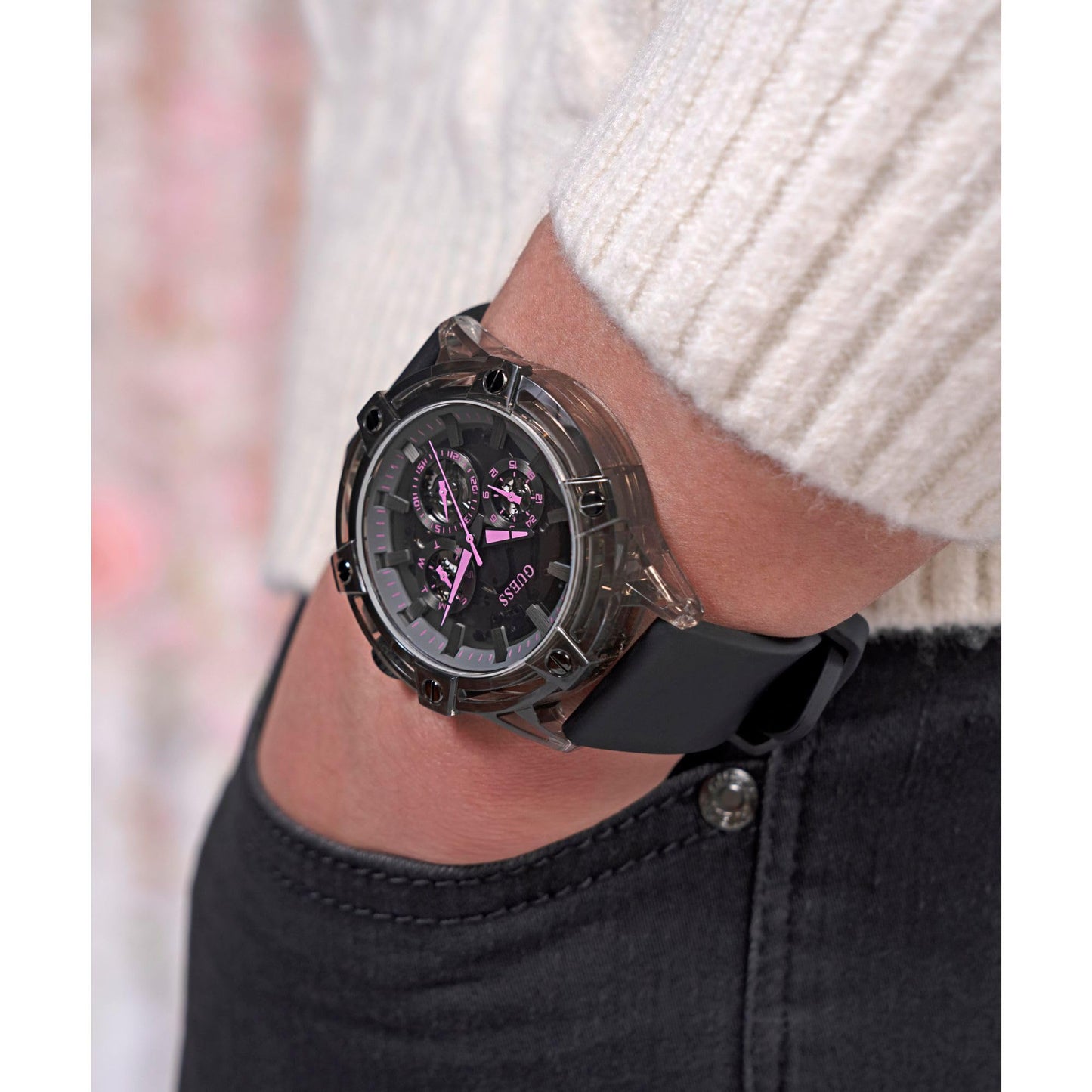 GUESS Analogue Black Dial Men's Watch-GW0032G2