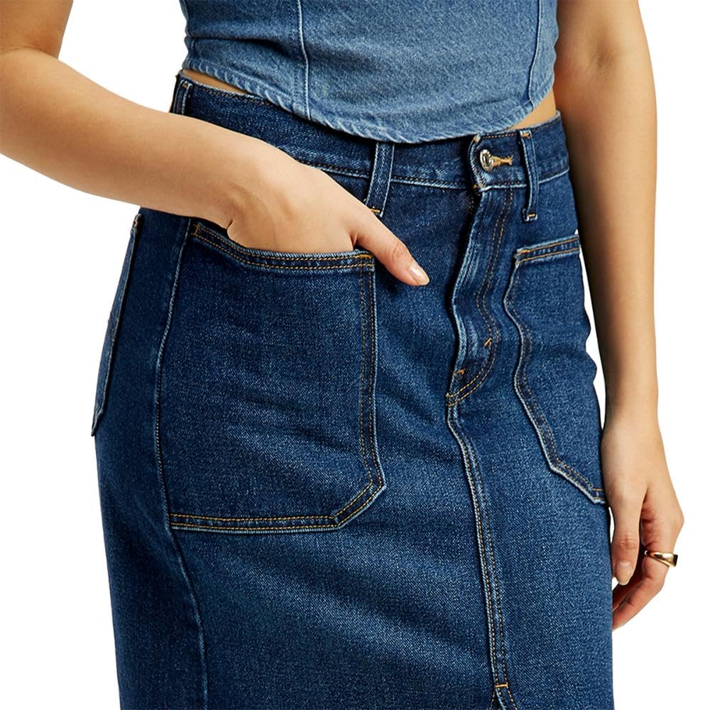 Levi's Cotton Western Skirt Blue