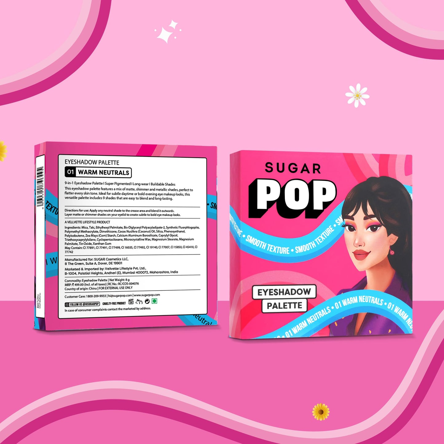 SUGAR POP Eyeshadow Palette 01 Warm Neutrals 9-in-1 palette