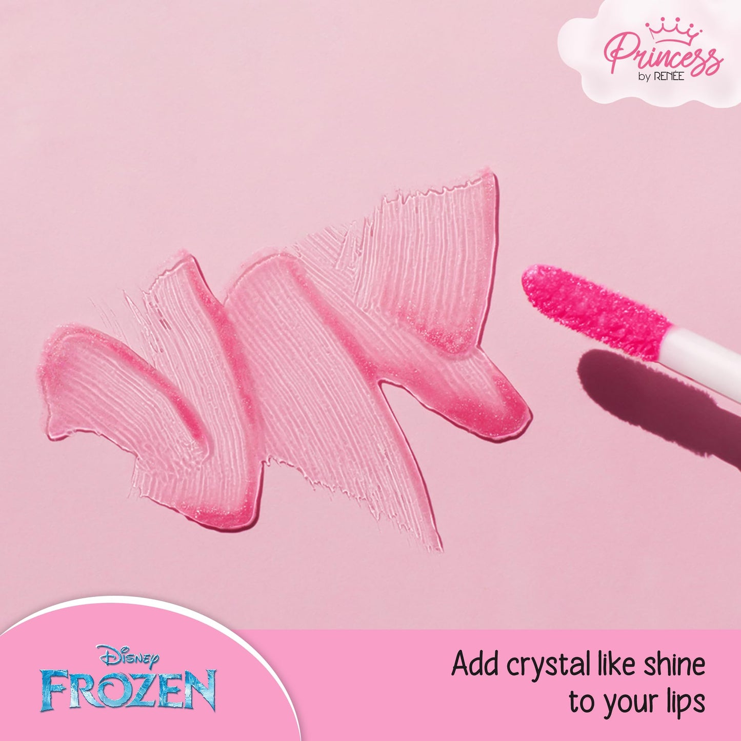 RENEE Disney Frozen Princess Icecream Lip Gloss Elsa-For Pre-Teen Girls,Enriched With Shea Butter & Apricot Oil,Adds Glossy Shine With Nourishing And Moisturizing Effect - No Parabens - 8Ml