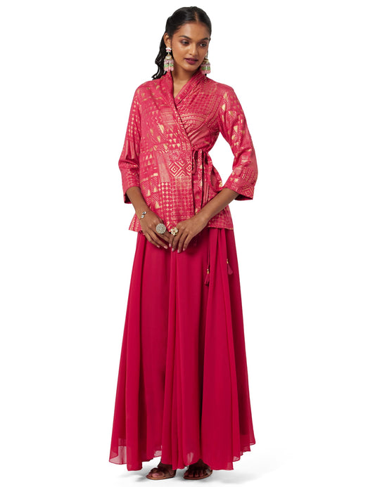 BIBA WOMEN PRINTED RELAXED MIX AND MATCH(FUSION1770_FUCHSIA_32)